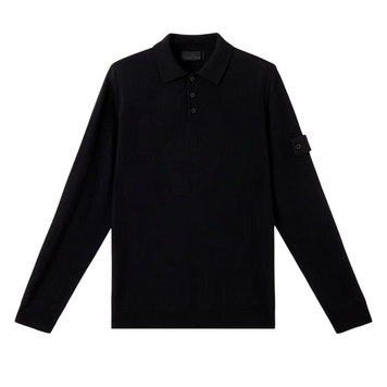 Сорочка-поло Stone Island Ghost Wool темно-синього кольору K1S155100071-S00FC-V0020 фото