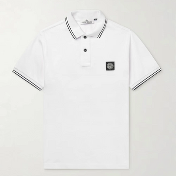 Поло Stone Island White 101522S18 V1001 фото