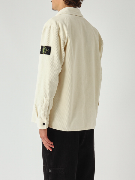 Вельветовая куртка-рубашка STONE ISLAND Ivory K2S151200012-S0212 V0093 фото