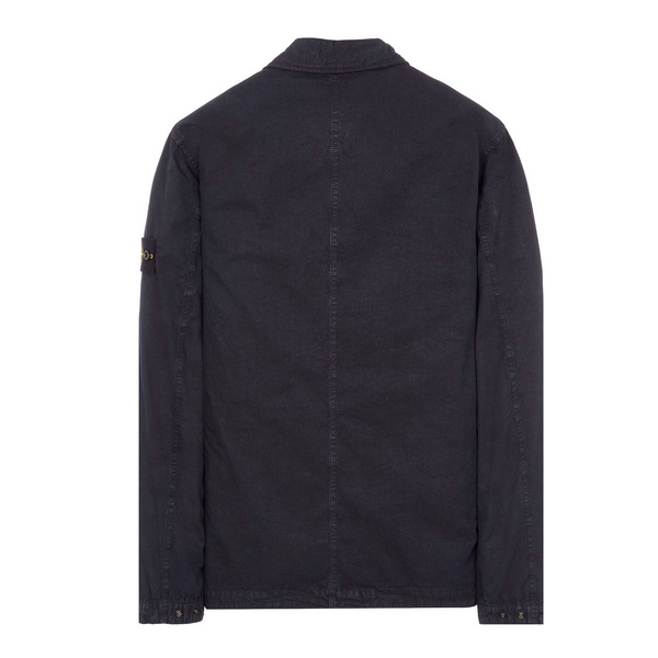 Зіп овершот STONE ISLAND Old Effect Navy Blue 7915102WN-V0120 фото