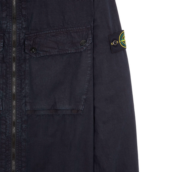 Зіп овершот STONE ISLAND Old Effect Navy Blue 7915102WN-V0120 фото