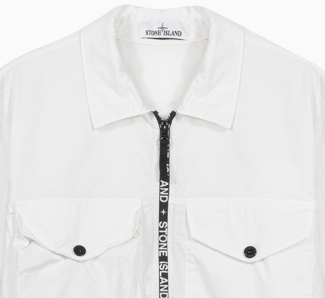 Зип овершот Stone Island White 7615117E4 V0003 фото