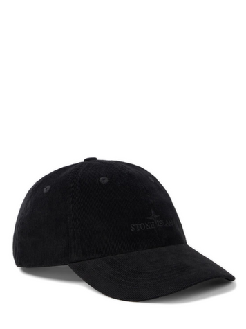 Кепка Stone Island Black MICRO-CORDUROY K2S159100005-S0144 V0029 фото