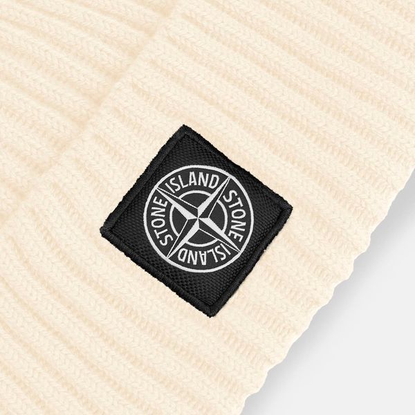 Шапка Stone Island Logo Patch Ivory K2S15N100002-S00C3 V0093  фото